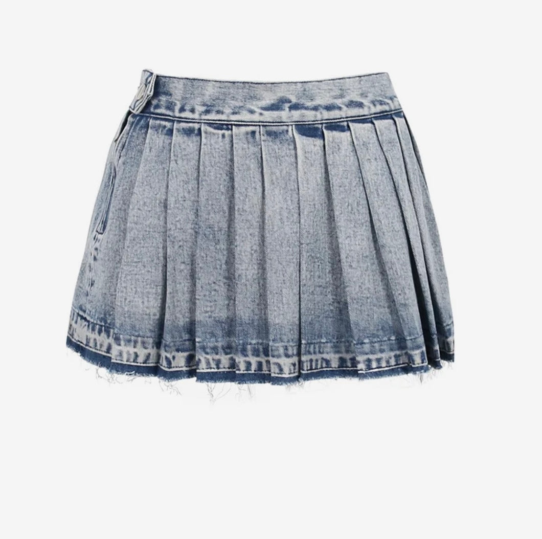 School’d Denim Mini